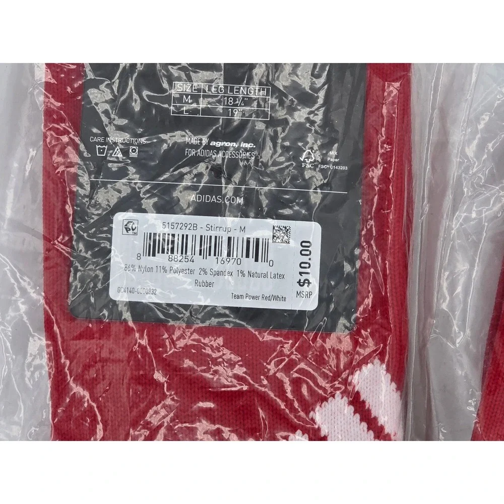 Adidas‎ Utility Stirrup Baseball Socks Unisex Medium Red White 7